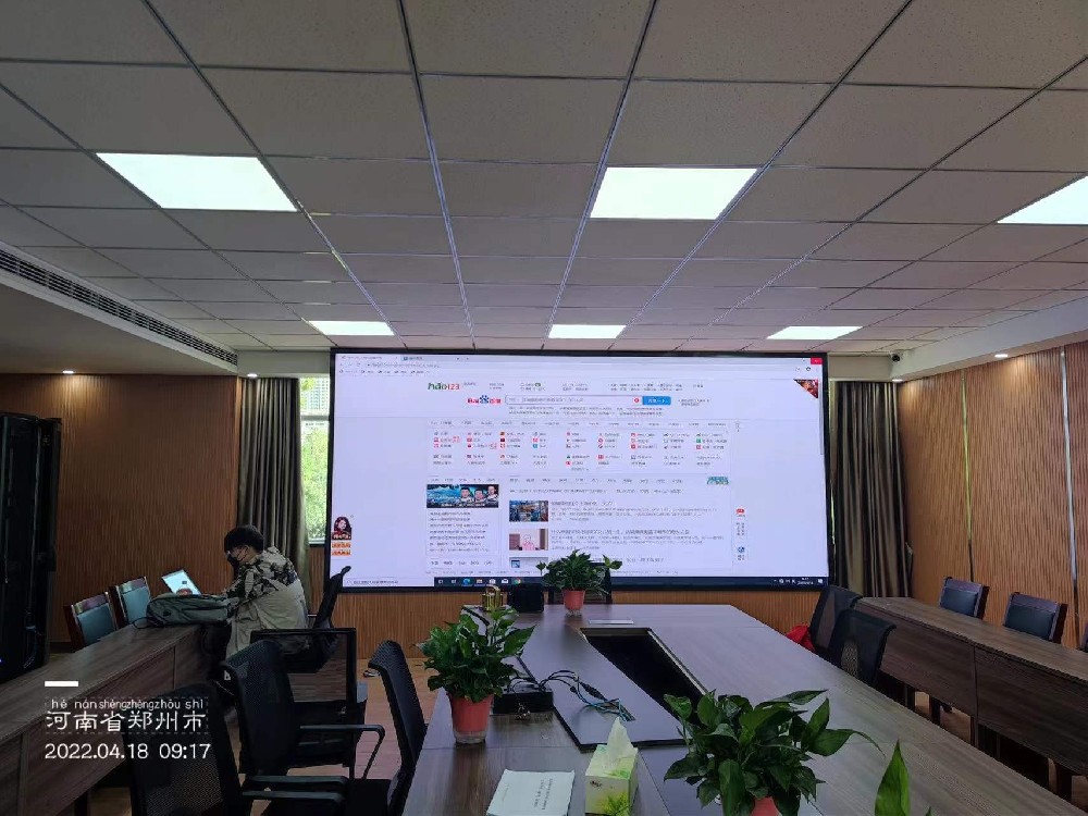 金水区某单位室内P1.2小间距全彩显示屏